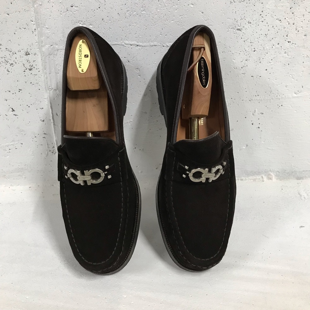 FERRAGAMO men’s brown suede loafers WITH ORIGINAL BOX!!! MINT CONDITION
